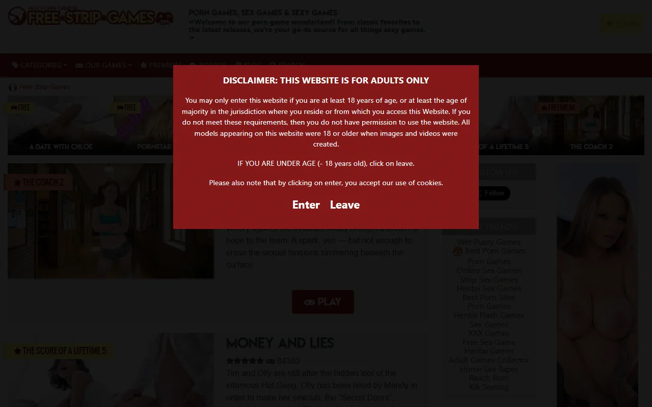 Screenshot: Free Strip Games Screenshot of Free Strip Games